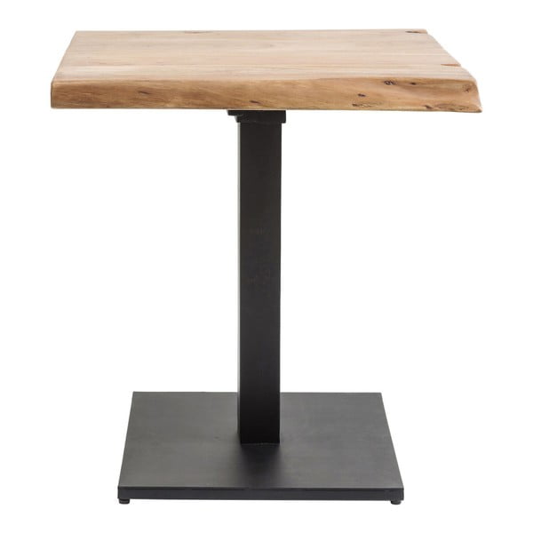 Stolik z blatem z drewna akacjowego Kare Design Pure, 70x70 cm