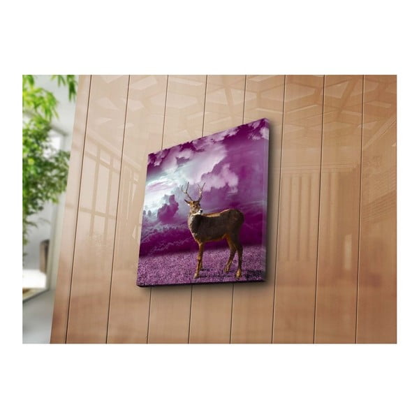 Obraz dekoracyjny Reindeer Purple, 45x45 cm