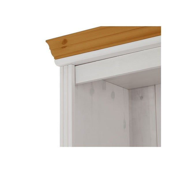 Biała witryna z litego drewna sosnowego 74x223 cm Anita – Støraa-image-1