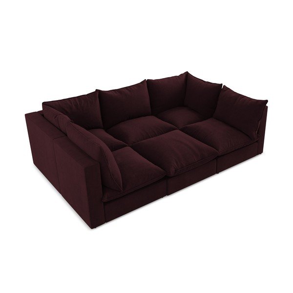 Bordowa sofa 255 cm Manao – Makamii-image-2