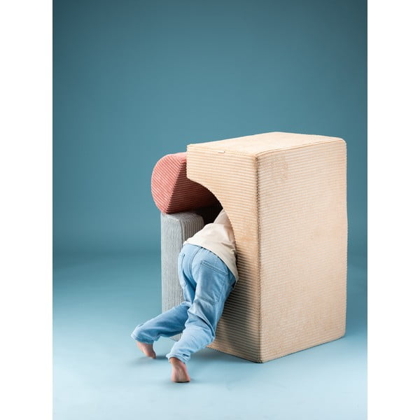 Jasnobrązowy sztruksowy piankowy plac zabaw 3 szt. wysokość 37 cm 75x49 cm Rainbow Montessori – Wigiwama-image-4