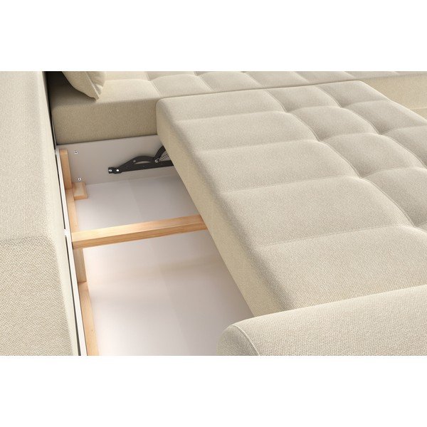 Kremowy rozkładany narożnik (prawostronny) Balitco – Ropez-image-1