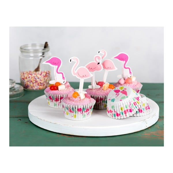 Komplet do dekoracji muffinek Rex London Flamingo Bay-image-2