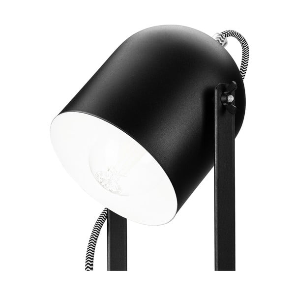 Czarna lampa stołowa − LAMKUR-image-3