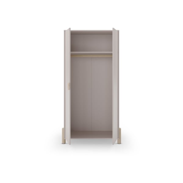 Kremowa szafa dziecięca z litego drewna sosnowego 93x180 cm Enola – Marckeric-image-4