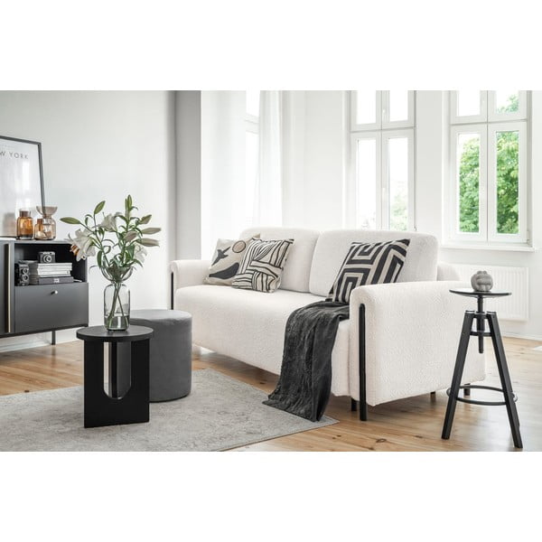 Kremowa rozkładana/ze schowkiem sofa z materiału bouclé 244 cm Arcadova – ELTAP-image-3