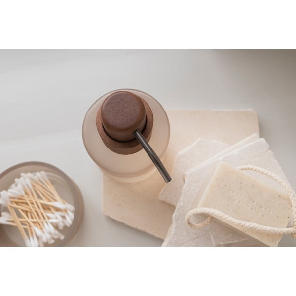 Beżowy szklany dozownik do mydła 310 ml Modest – Mette Ditmer Denmark-image-1