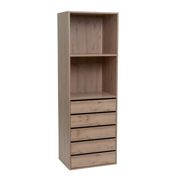 Otwarta szafa modułowa w dekorze dębu w naturalnym kolorze 60x180x45 cm Modular – Casa Selección