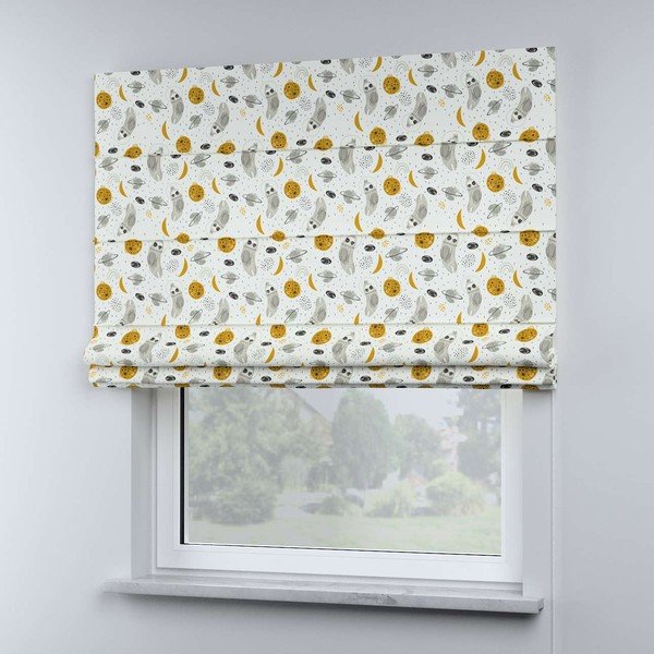 Żółto-biała roleta dziecięca 170x160 cm Magic – Yellow Tipi-image-1