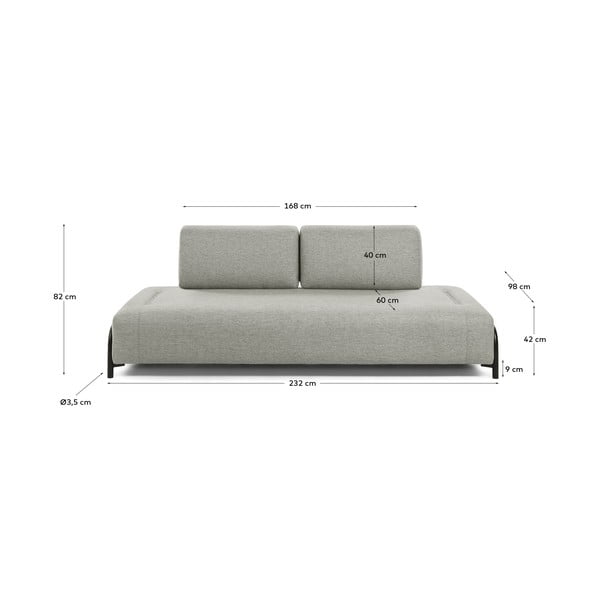 Beżowa sofa 3-osobowa Kave Home Compo-image-3