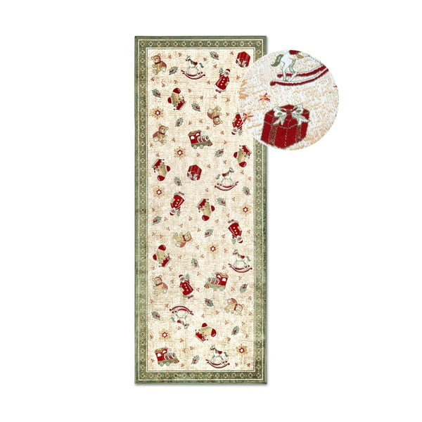 Zielony chodnik z mieszanki bawełny ze świątecznym motywem 80x200 cm Toy's Delight Green Christmas – Villeroy&Boch
