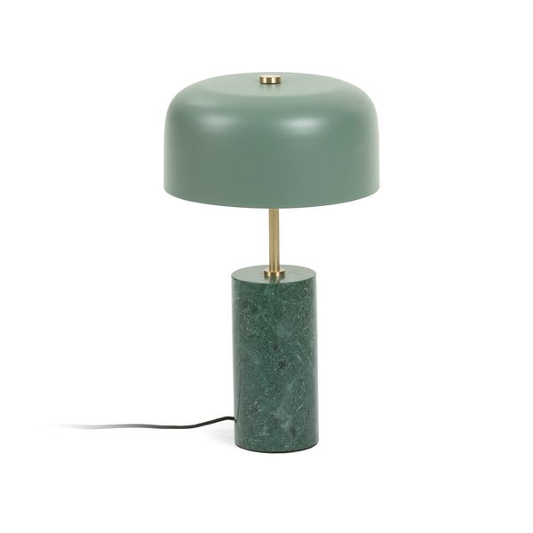 Zielona lampa stołowa Kave Home Biscane