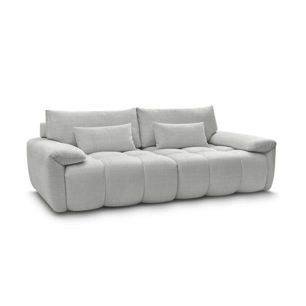 Jasnoszara sofa z tkaniny szenilowej 264 cm Ivane – Bobochic Paris-image-3