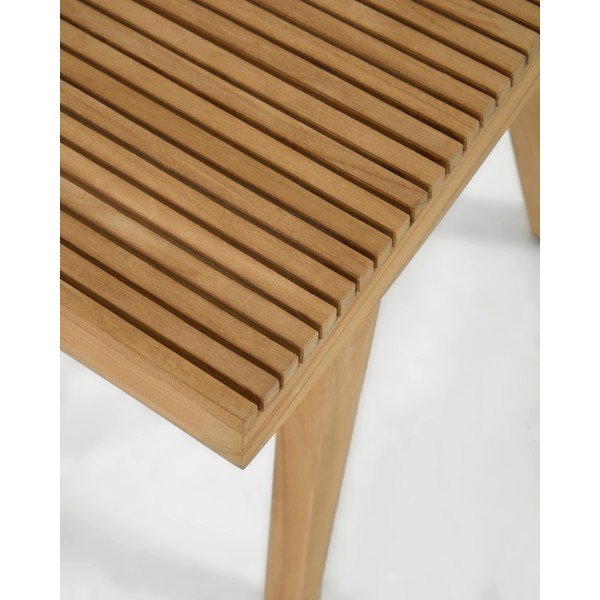 Stołek z litego drewna tekowego w naturalnym kolorze Vicentina – Kave Home-image-4