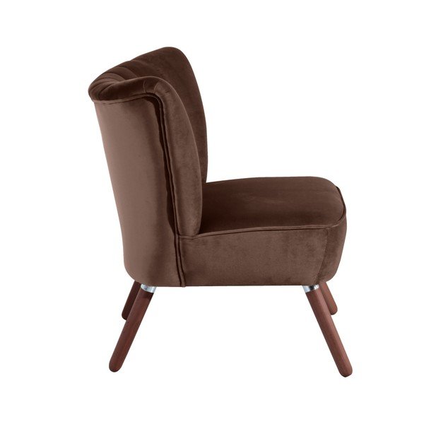 Ciemnobrązowy fotel Max Winzer Alessandro Velour-image-1