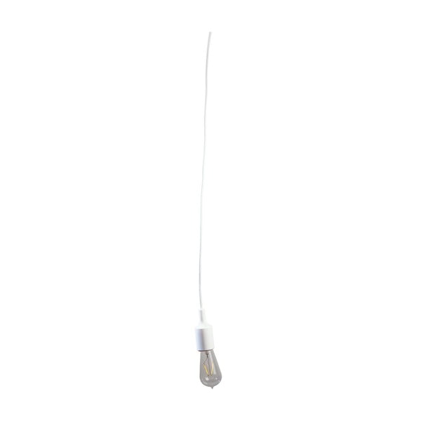 Materiałowy kabel z oprawką 1,5 m - biały