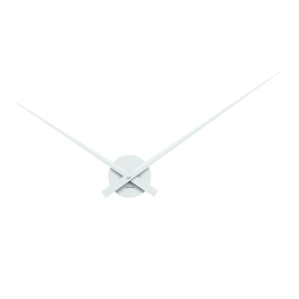 Biały zegar Karlsson Little Big Time, ø 9 cm