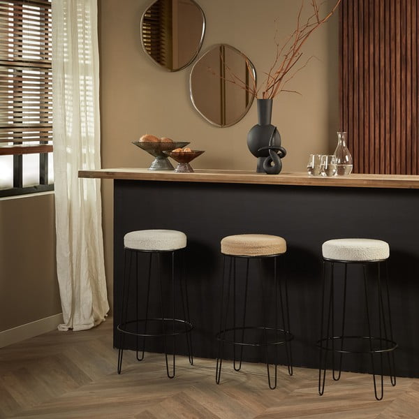 Biały tapicerowany hoker (wysokość siedziska 73 cm) Alice – Light & Living-image-4