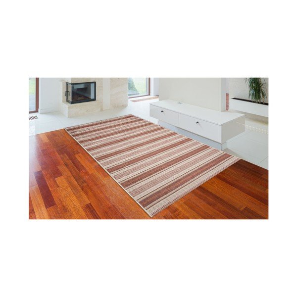 Beżowo-czerwony dywan odpowiedni na zewnątrz Floorita Riga, 135x190 cm-image-3