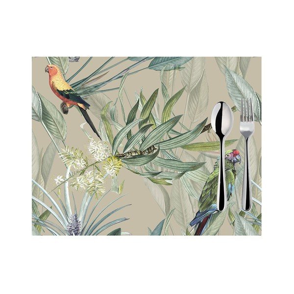 Zestaw 2 beżowych mat stołowych Mike & Co. NEW YORK Jungle Birds, 33x45 cm