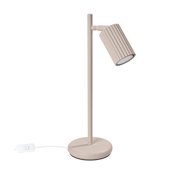 Szarobrązowa metalowa lampa stołowa (wysokość 43 cm) Gleam – Sollux