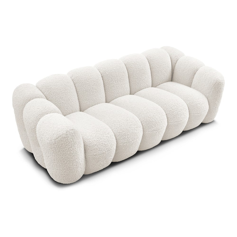 Biała sofa z materiału bouclé 232 cm Hippolyte – Bobochic Paris (zdjęcie 10)
