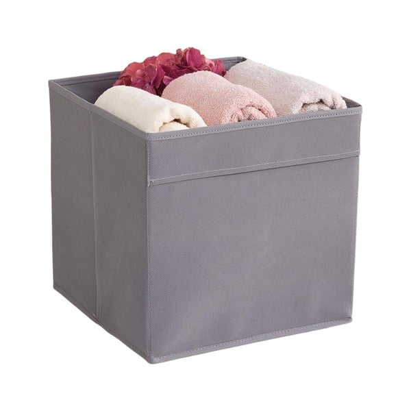 Szary tekstylny pojemnik 30x30x30 cm – Mioli Decor