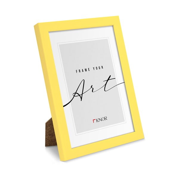 Żółta ramka stojąca/ścienna 12x17 cm – knor