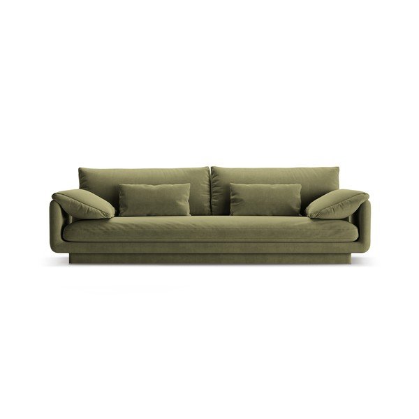 Jasnozielona aksamitna sofa 250 cm Torino – Micadoni 