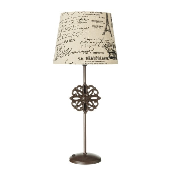 Czarno-kremowa lampa stołowa Ixia Postal Card II, 21x48 cm