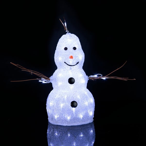 Świecąca dekoracja Snowman, wysokość 38 cm