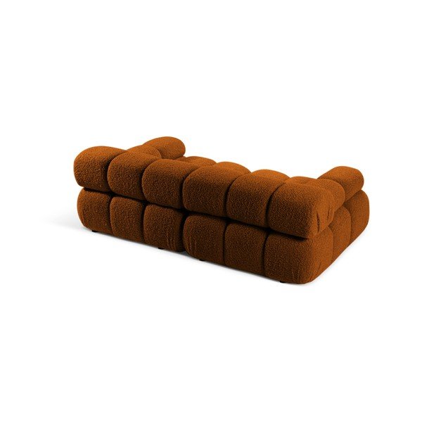 Sofa modułowa z materiału bouclé w kolorze terakoty 188 cm – Micadoni -image-2