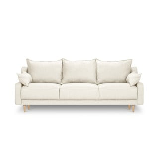 Kremowa rozkładana sofa ze schowkiem Mazzini Sofas Freesia