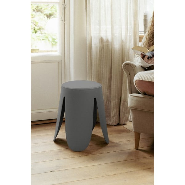 Antracytowy plastikowy stołek Comiso – Wenko-image-1