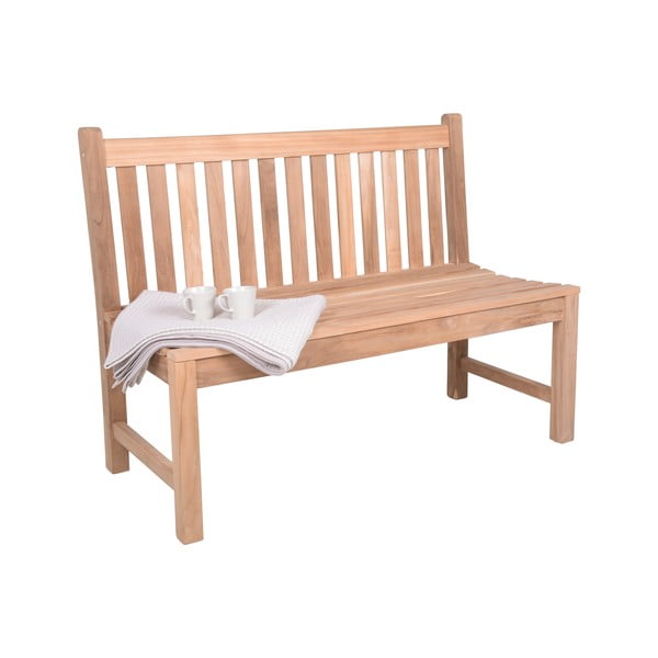 Drewniana ławka ogrodowa w naturalnym kolorze Solo – Garden Pleasure-image-2