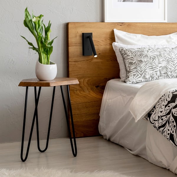 Czarny kinkiet SULION Clara, wys. 16,5 cm-image-1