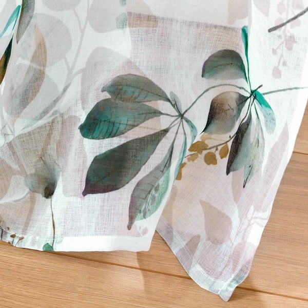 Biało-zielona firanka 140x240 cm Dilaris – douceur d'intérieur-image-3