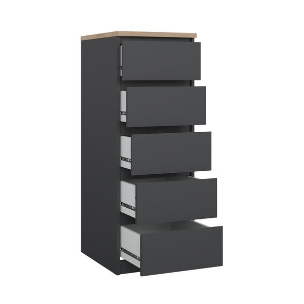 Ciemnoszara komoda 40x111x50 cm Naia – Tvilum-image-3