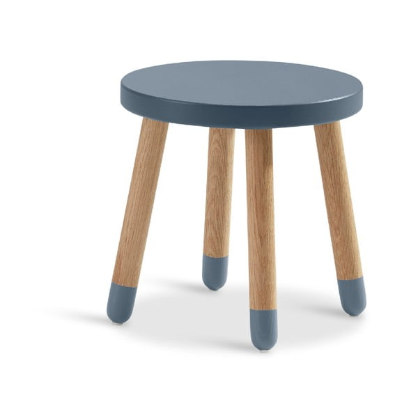 Niebieski stołek dziecięcy Flexa Dots, ø 30 cm