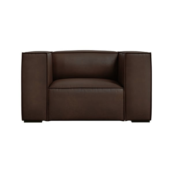 Ciemnobrązowy skórzany fotel Madame – Windsor & Co Sofas