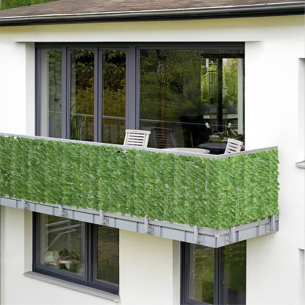 Zielona plastikowa osłona balkonowa 300x100 cm Ivy – Maximex