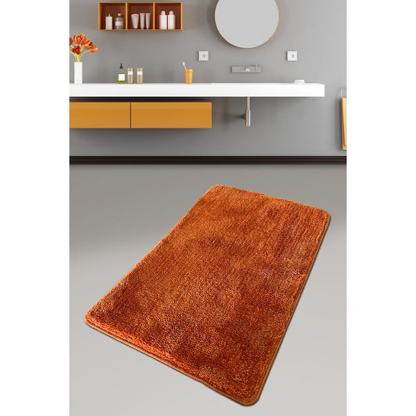 Pomarańczowy dywanik łazienkowy 60x100 cm Colors Of – Foutastic-image-1