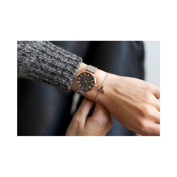 Zegarek damski z bransoletką ze stali nierdzewnej w srebrnym kolorze Emily Westwood Go-image-3