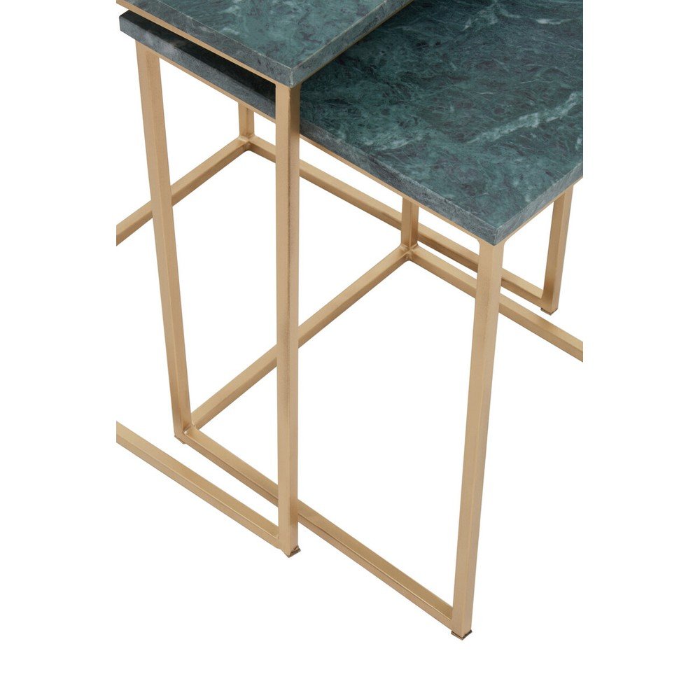 Stoliki zestaw 2 szt. z marmurowym blatem 40x40 cm Mandoli – Premier Housewares (zdjęcie 11)