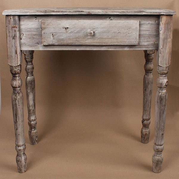 Stół drewniany z szufladą Grey Days, 74x78 cm