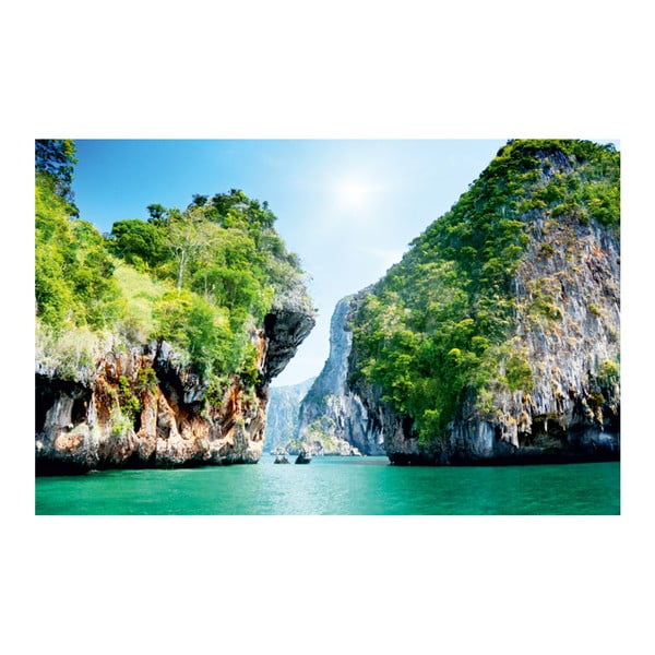 Obraz Tropical Paradise Rocks, 100 x 70 cm