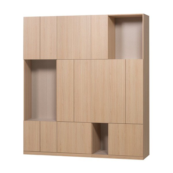 Szafka modułowa w naturalnym kolorze 188x215 cm Build – WOOOD