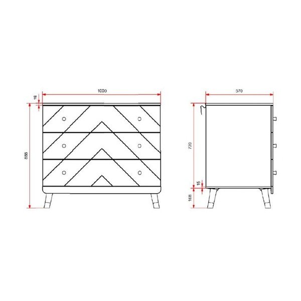 Biała komoda dziecięca z przewijakiem 100x100x74 cm Billy – Vipack-image-2