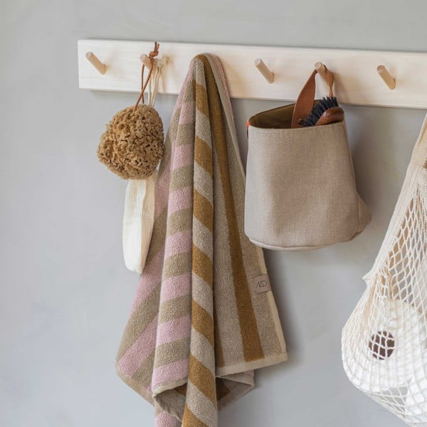 Brązowo-beżowe ręczniki z bawełny organicznej zestaw 2 szt. 40x55 cm Disorder – Mette Ditmer Denmark-image-1