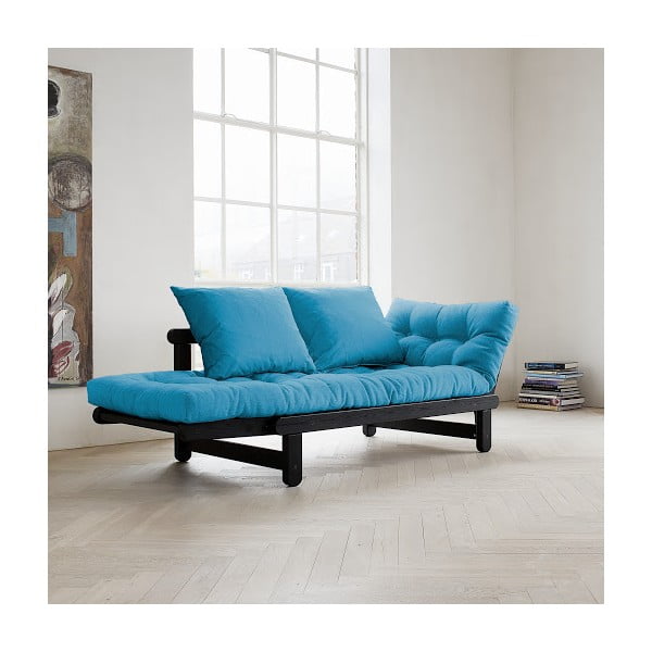 Sofa rozkładana Karup Beat Black/Horizon Blue-image-1